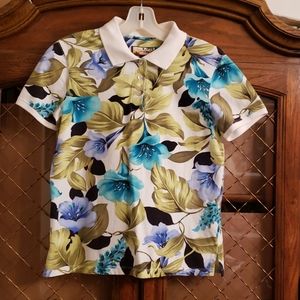 Havana Jack's Hawaiian-print short sleeved top
